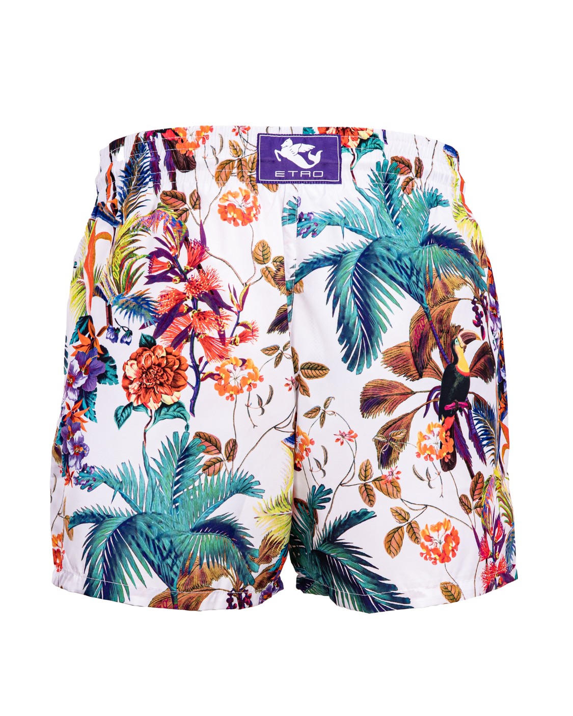 shop ETRO  Boxer mare: Etro costume con stampa all over con fiori tropicali, foglie e uccelli.
Vestibilità regular.
Tasche laterali.
Chiusura con coulisse.
Tasca posteriore a pattina con strappo.
Etichetta in silicone con Pegaso Tritone.
Composizione: 100% poliestere.
Made in Italy.. 1B350 1068-0991 number 1681819